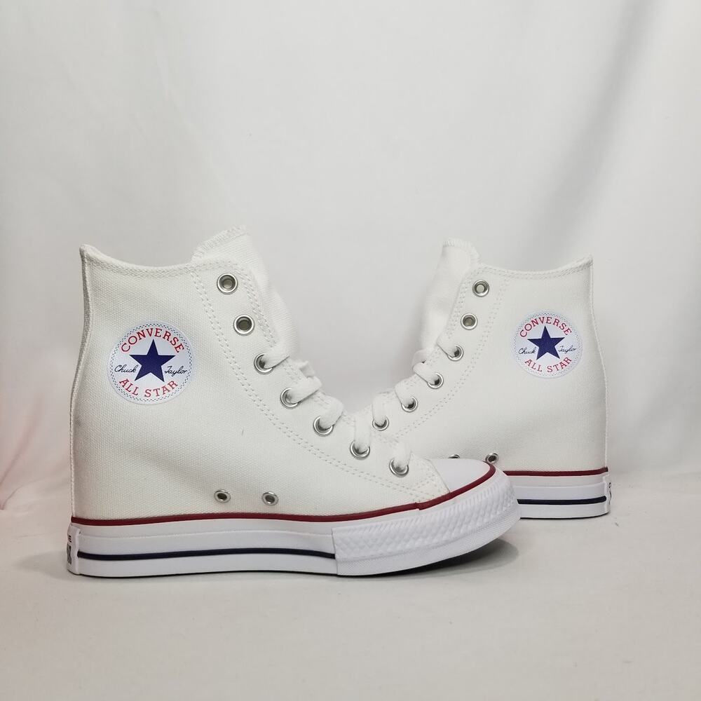 Converse Women's Wedge Hi Tops Size 7 White A11908C NWT - Picture 3 of 8